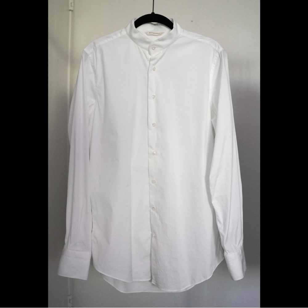 Suitsupply White Mandarin Collar Dress Shirt
